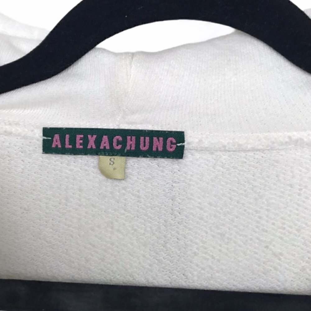 Alexa Chung White Flower Hoodie Sweater - Picture 5 of 8